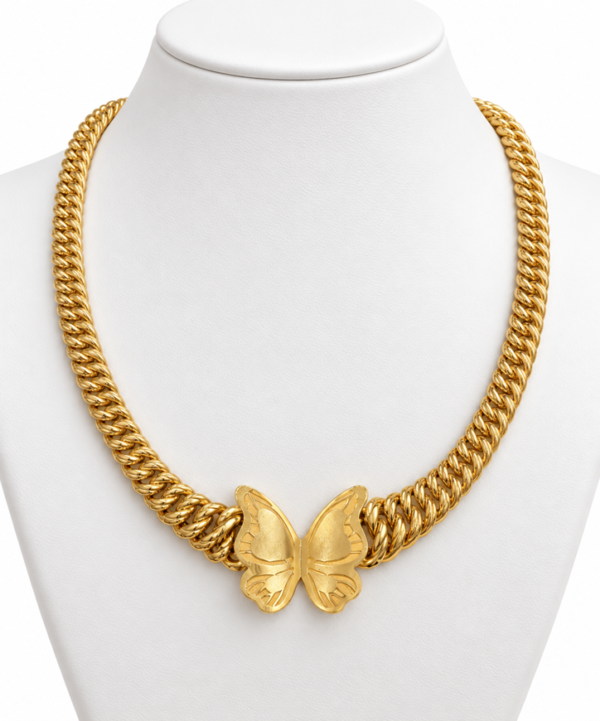 Gargantilla Corte Princesa Mariposa R 10K Size 18'' Weight 20gr