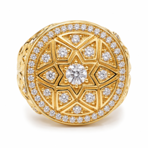Anillo De Hombre Roseta CZ Joseph 10k Size 10 Weight 14.10gr