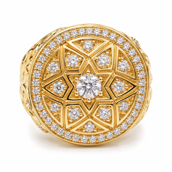 Anillo De Hombre Roseta CZ Joseph 10k Size 10 Weight 14.10gr