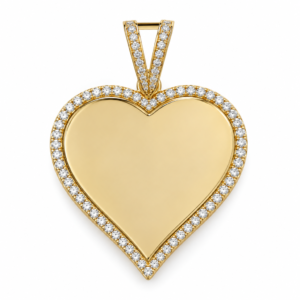Dije Para Foto Corazon Borde CZ 10K Weight 5.5gr Y