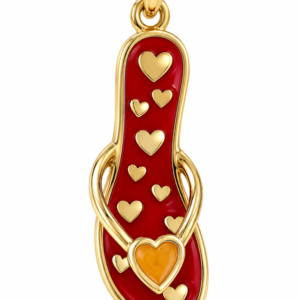 Dije Chancleta Red Mini Heel 14k Weight 1.2gr