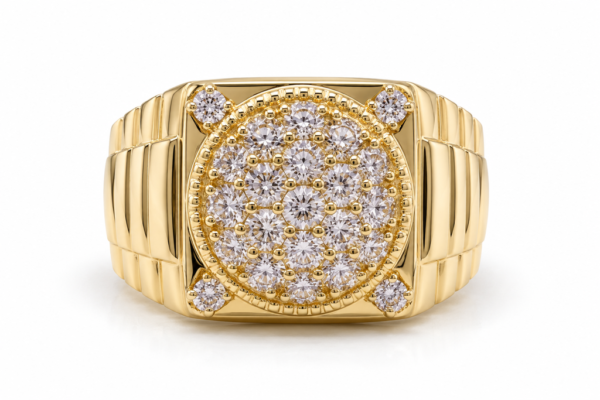 Anillo hombre Fancy Pave Jph 10k Size12 Weight 12.8gr K76189