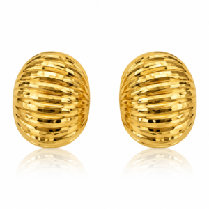 Aretes Beetle Rayas Textura Omega 14k Weight 3