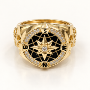 dcb9e266-5a6a-4edb-41af-08df1dd5e0a9.png Anillo Hombre S W N E Coordenadas Fondo Black 10K Size 12 Weight 6.7gr K76400A