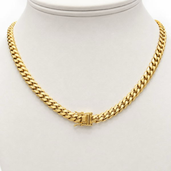 Cadena Cuban Link 18k Weight 15.1gr x 4.5mm Size 20
