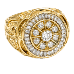 Anillo De Hombre Roseta CZ Joseph 10k Size 12 Weight 12.30gr