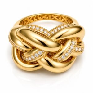 Anillo Multi Nudo CZ Chunky 14k Weight 5.7gr Size 7''