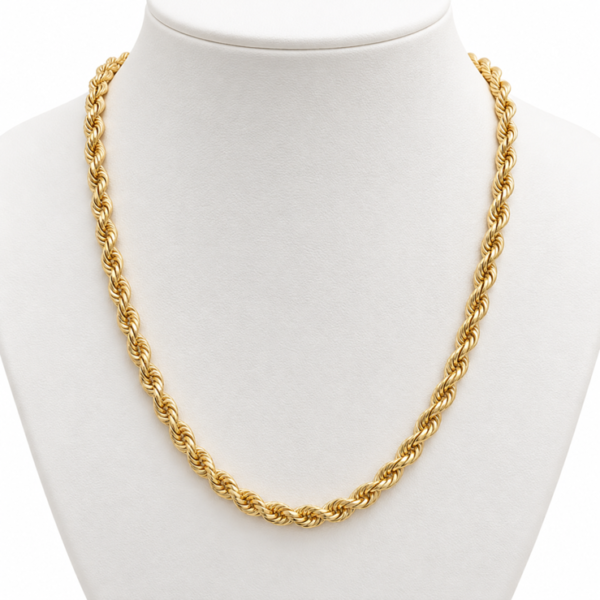 Cadena Rope Solida 14K Size 24 Weight 16.8gr